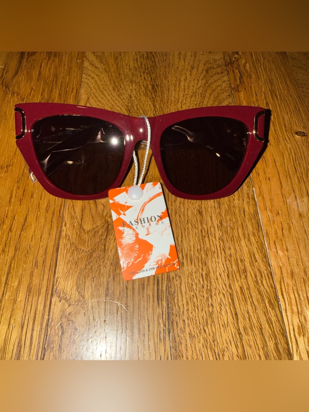 Women’s Burgundy Cat-Eye Sunglasses by